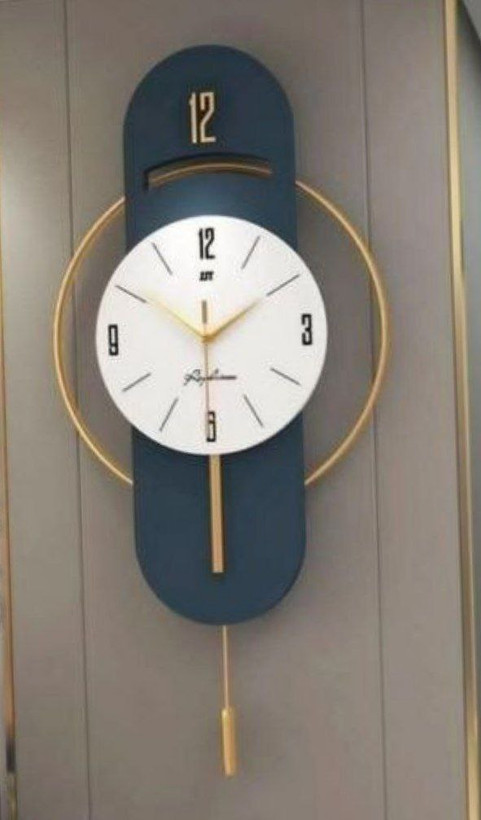 ساعت دیواری چوب وفلز مدرن کد H/534