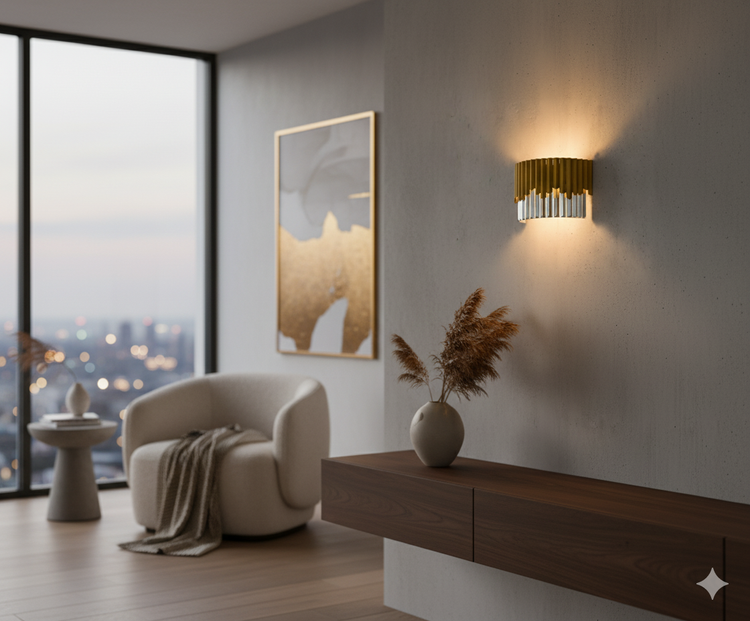 لوستر دیواری کریستالی مدرن کد C/117