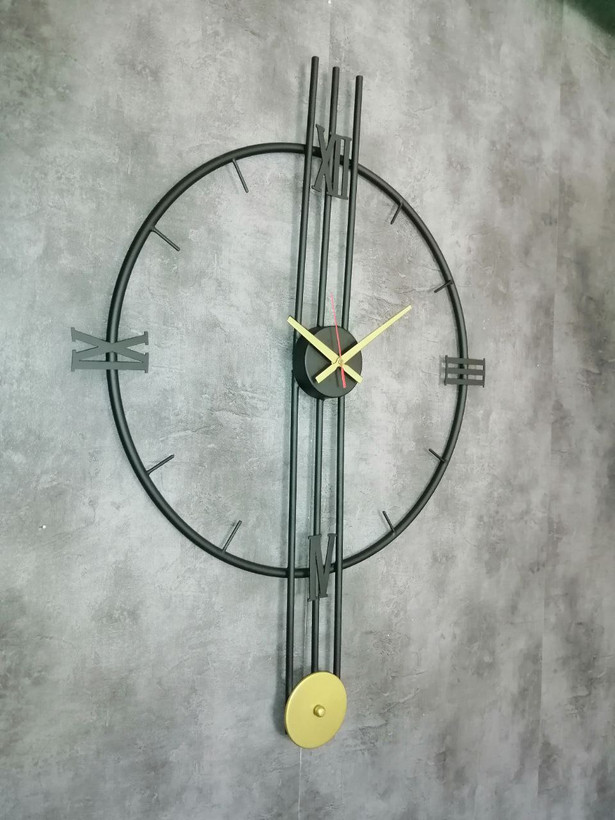 ساعت دیواری مدرن کد H/107 دارای موتور آرام گرد
