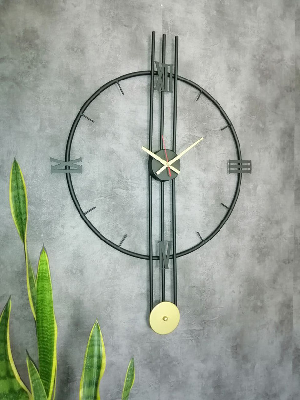 ساعت دیواری مدرن کد H/107 دارای موتور آرام گرد